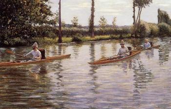 Gustave Caillebotte : Perissoires sur l-Yerres aka Boating on the Yerres